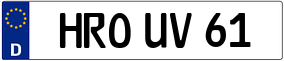 Trailer License Plate